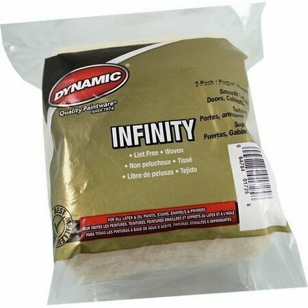 DYNAMIC PAINT PRODUCTS Dynamic 4 in. 100mm Infinity Lint Free 14 in. 6mm Nap Roller Cover, 2PK 00031